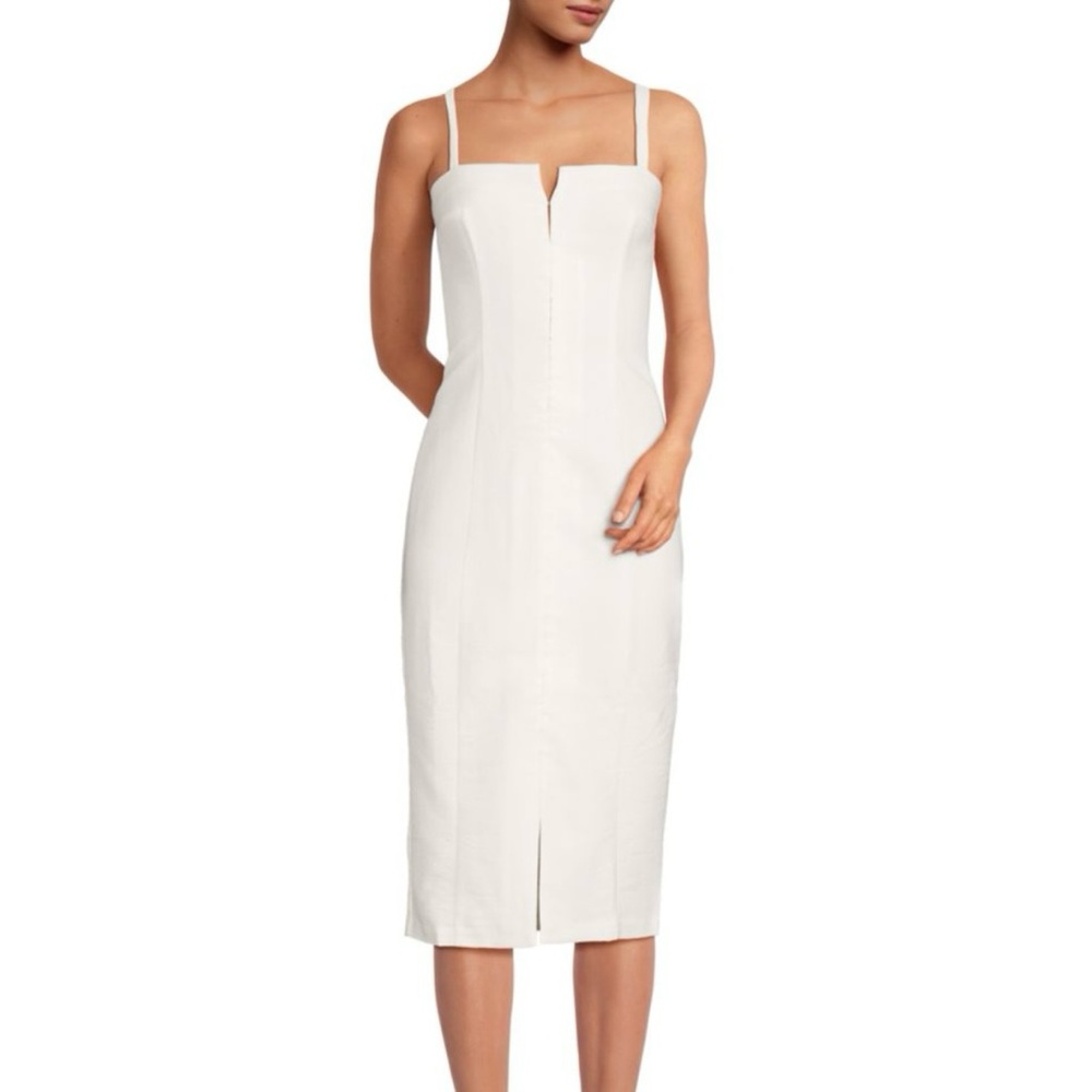 AMANDA UPRICHARD Tisha Solid Midi Dress